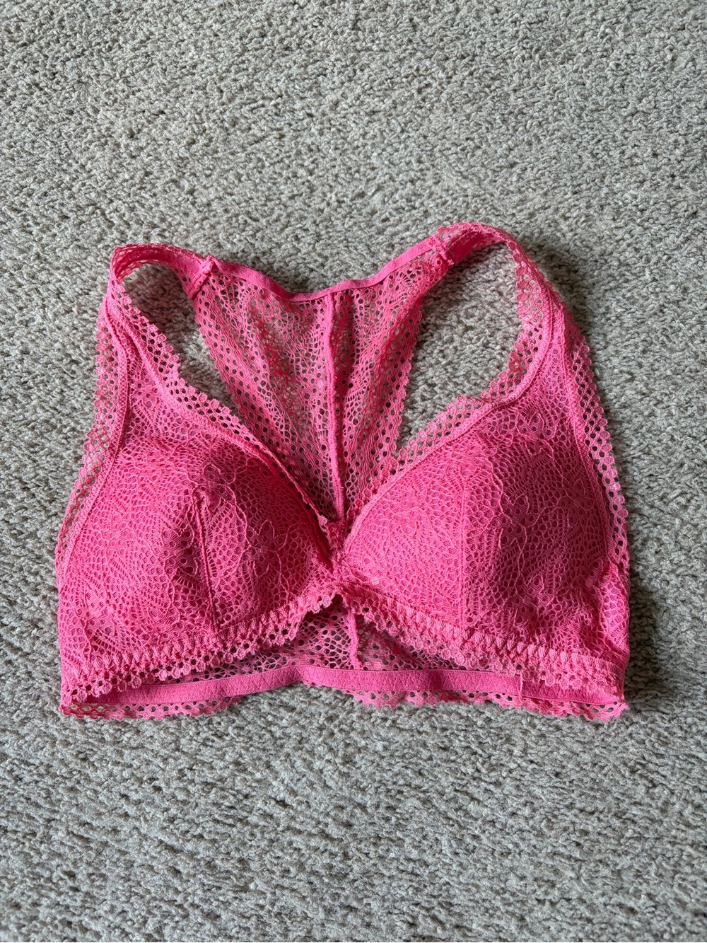 Victoria's Secret Hot Pink Lace Bralette